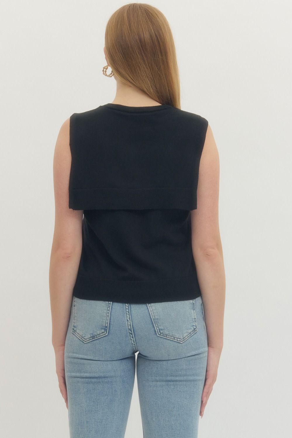 Clover Tank Top in Black