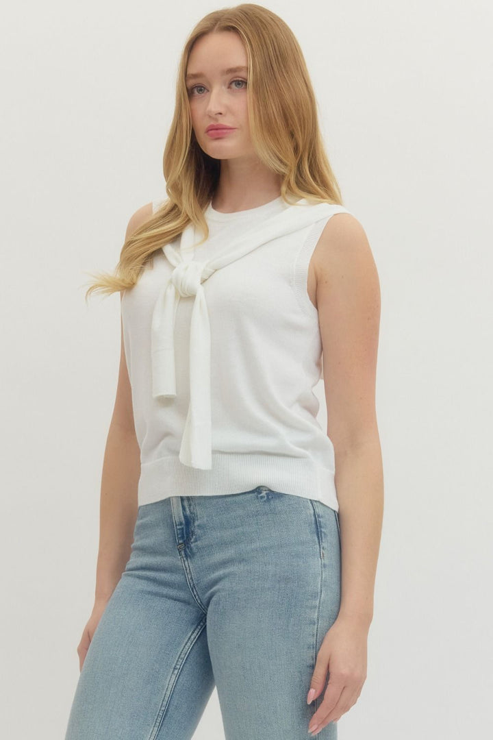 Clover Tank Top in Ivory