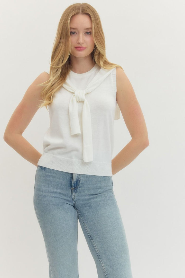 Clover Tank Top in Ivory