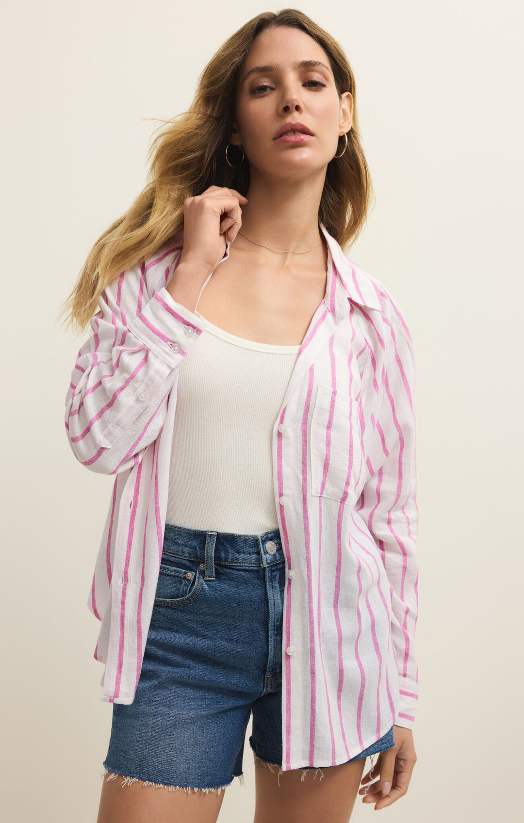 The Perfect Line Top - Spanish Rose