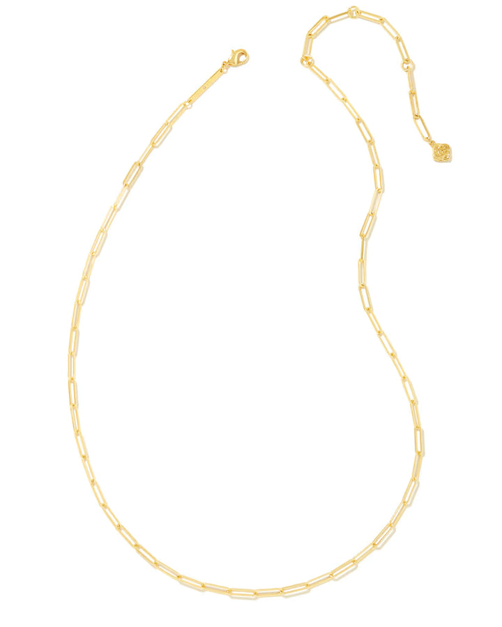 Courtney Paperclip Necklace Gold
