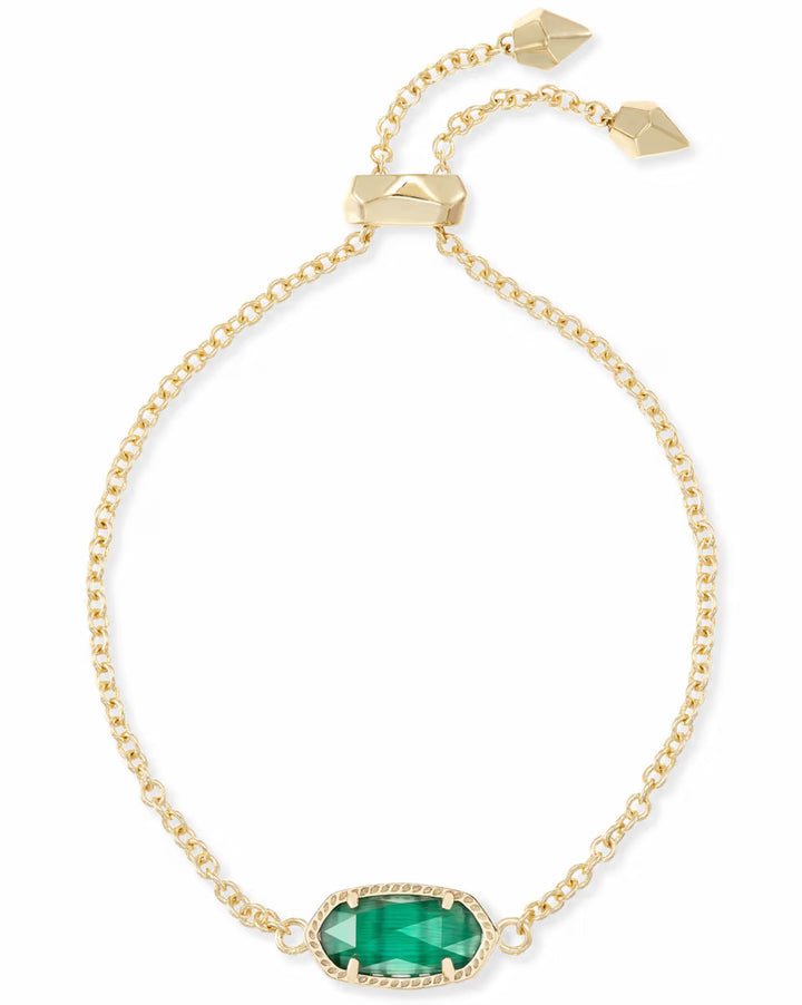 Elaina Bracelet- Gold Emerald Cats Eye