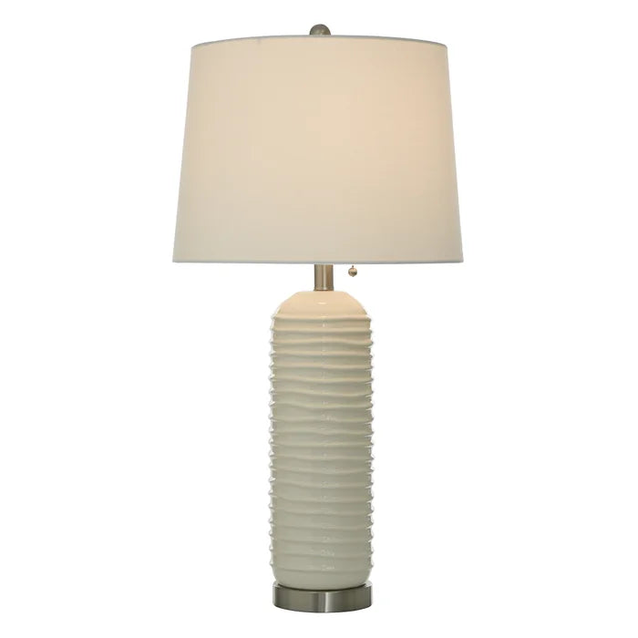 Cannoli Cream Ceramic Body Table Lamp