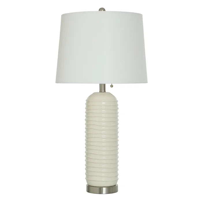 Cannoli Cream Ceramic Body Table Lamp