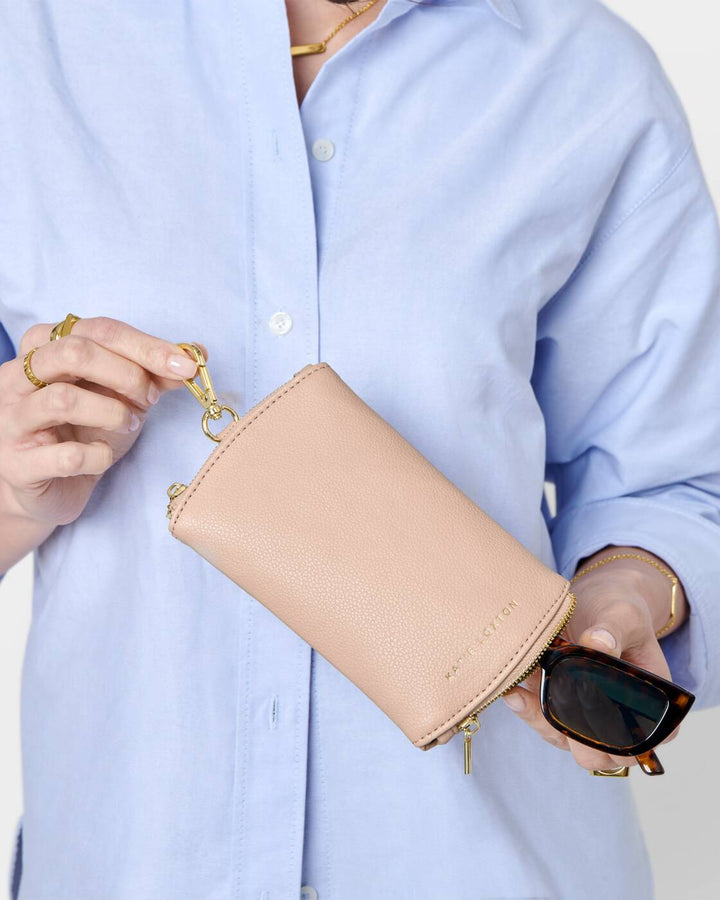 Sunglass Case clip on Nude Pink
