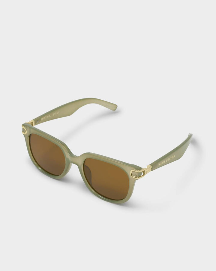 Manhattan Sunglass in Frosted Green Transparent