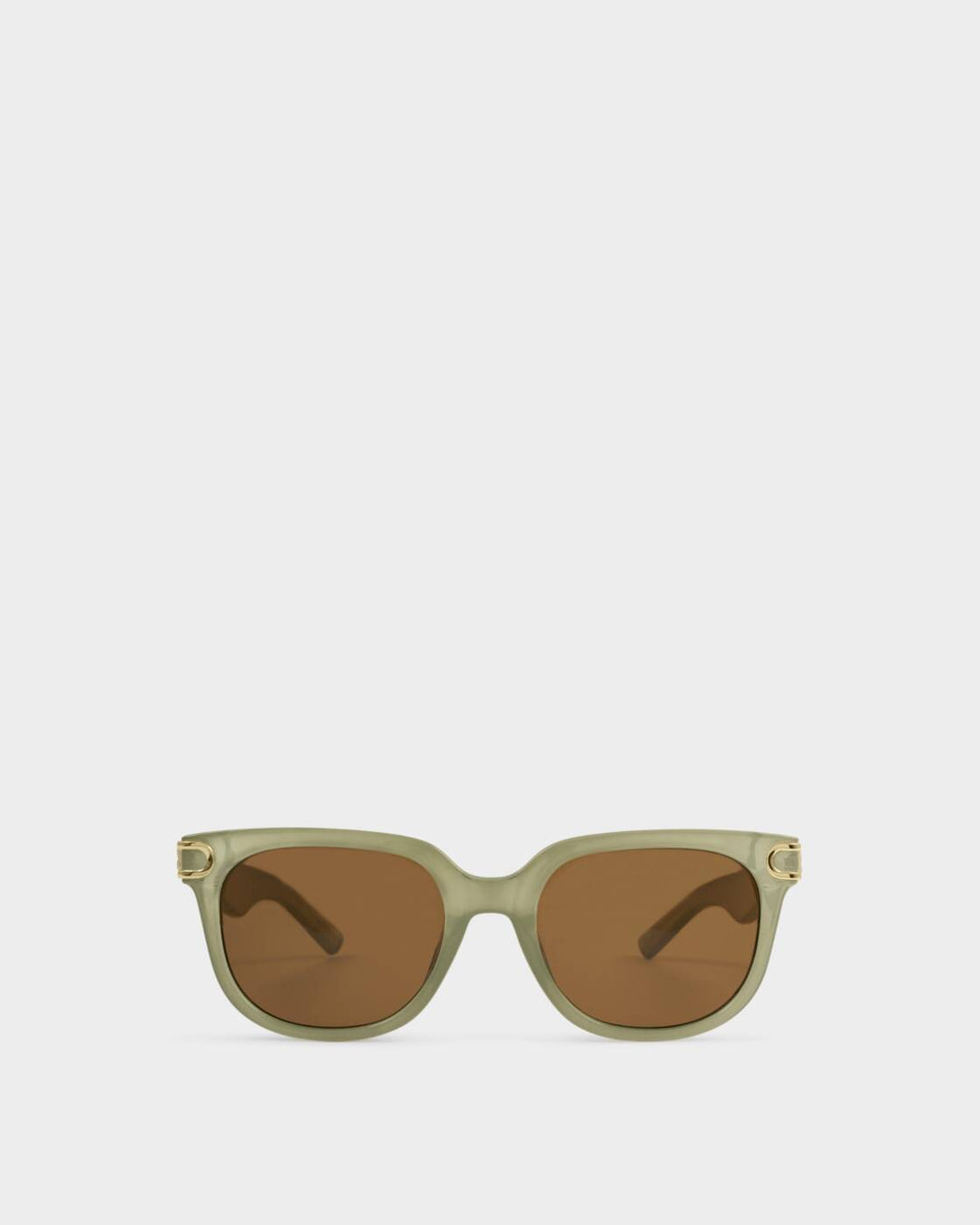 Manhattan Sunglass in Frosted Green Transparent