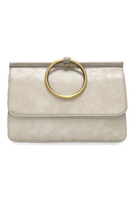 Metallic Silver Aria Ring Bag