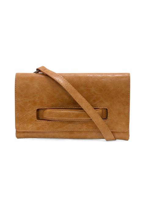 Camel Caterina Handle Clutch Crossbody