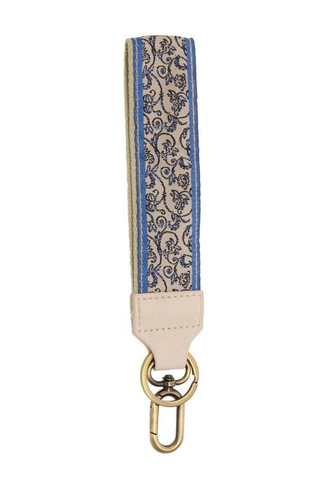 Blue Toile Vineyard Easy Find Wristlet