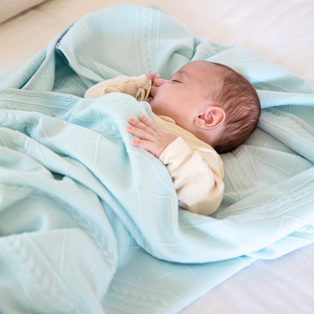 Blue Knit Children's Blanket