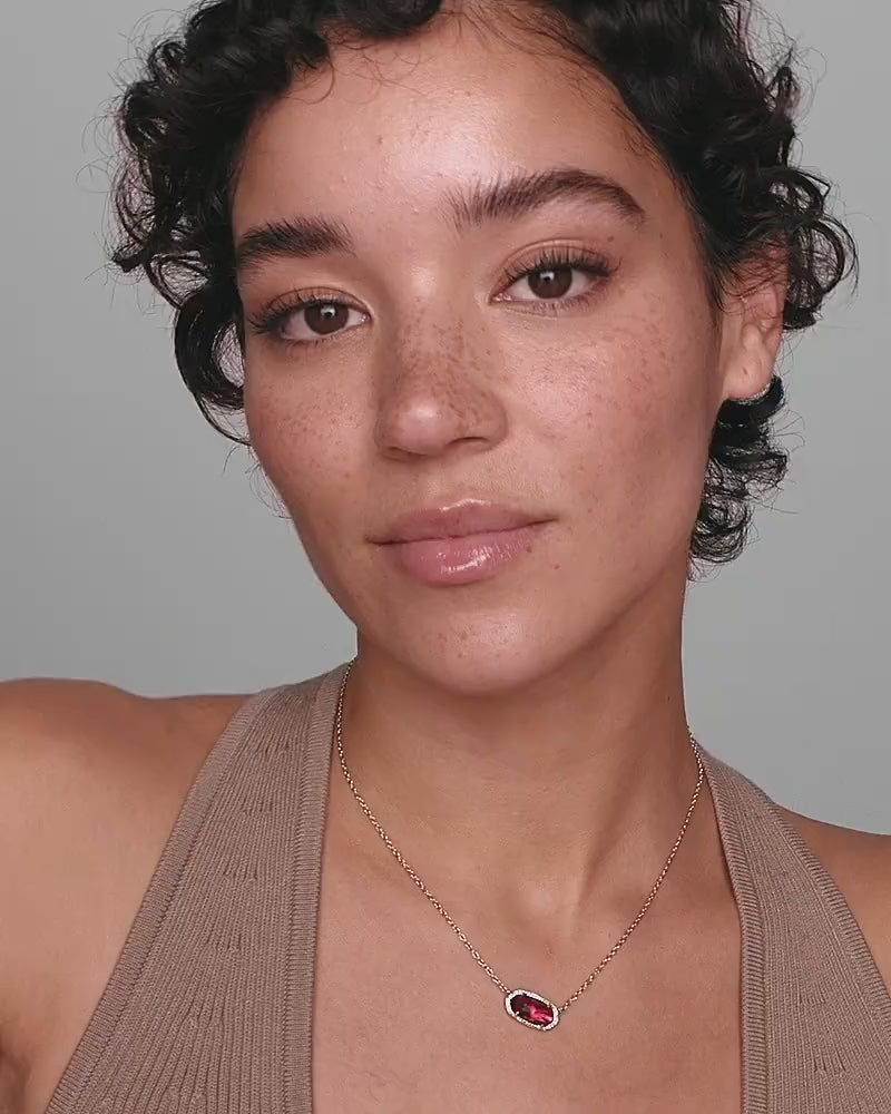 Elisa Gold Short Pendant Necklace