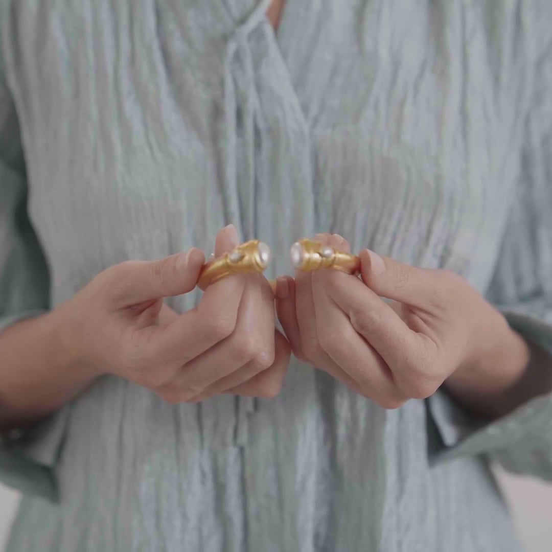 Cannes Demi Cuff in Pearl