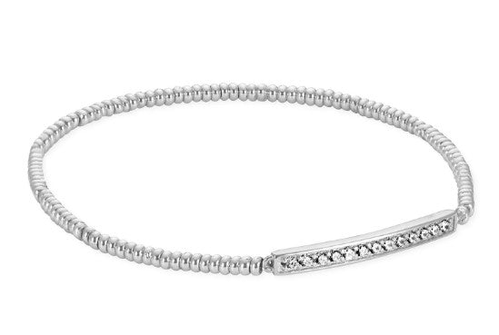 Addison Stretch Bracelet in Rhodium