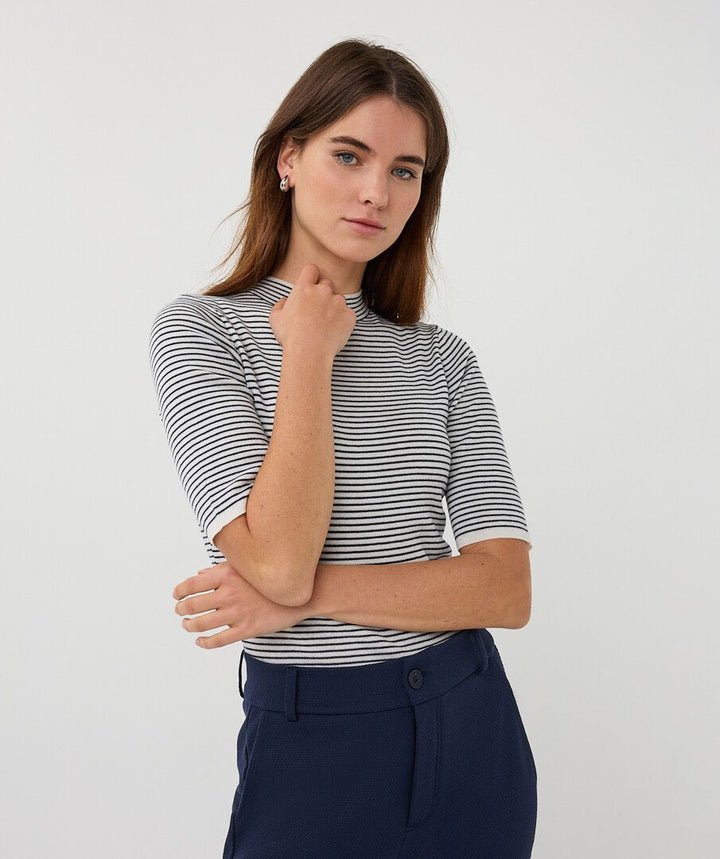 Sweater Short Sleeve Striped