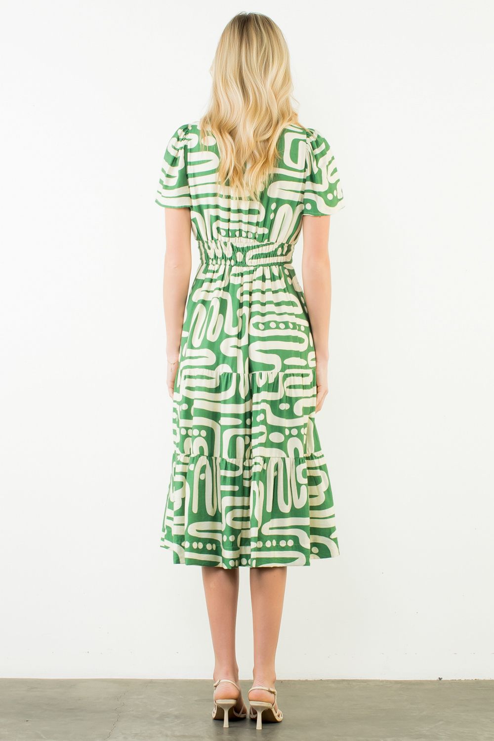 Kelly Green Geometric Dress